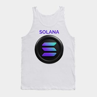 SOLANA 3d front view rendering cryptocurrency Tank Top